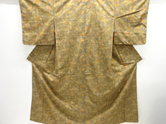 JAPANESE KIMONO / OMESHI / NISHIJIN-ORI / WOVEN SCENERY OF TREES